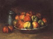 Gustave Courbet Still life with Apples and a Pomegranate Sweden oil painting artist